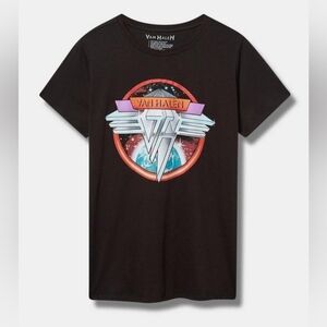 Torrid Black Van Halen Classic Fit Cotton Crew Tee T Shirt 4X 26 28 Nwt